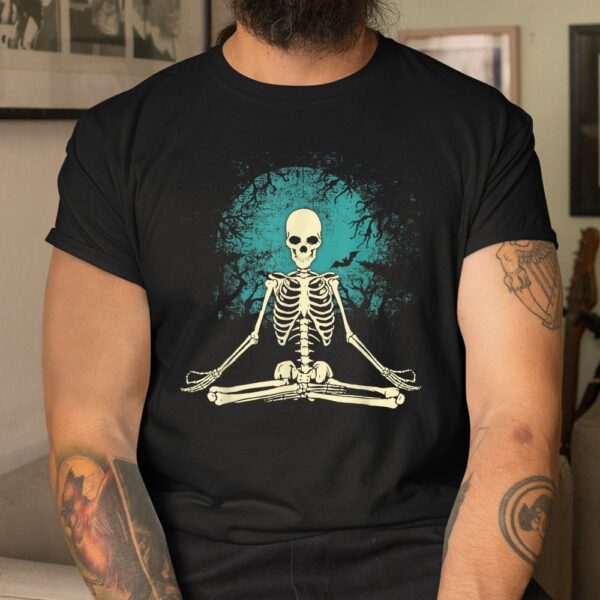 Meditating Skeleton Yoga Halloween Shirt