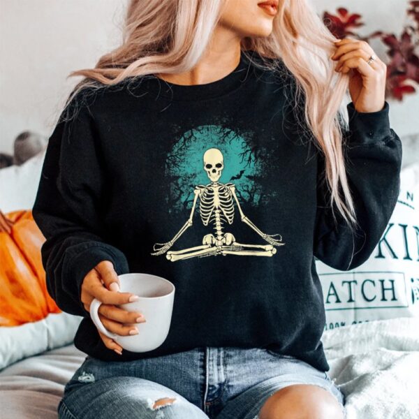 Meditating Skeleton Yoga Halloween Shirt