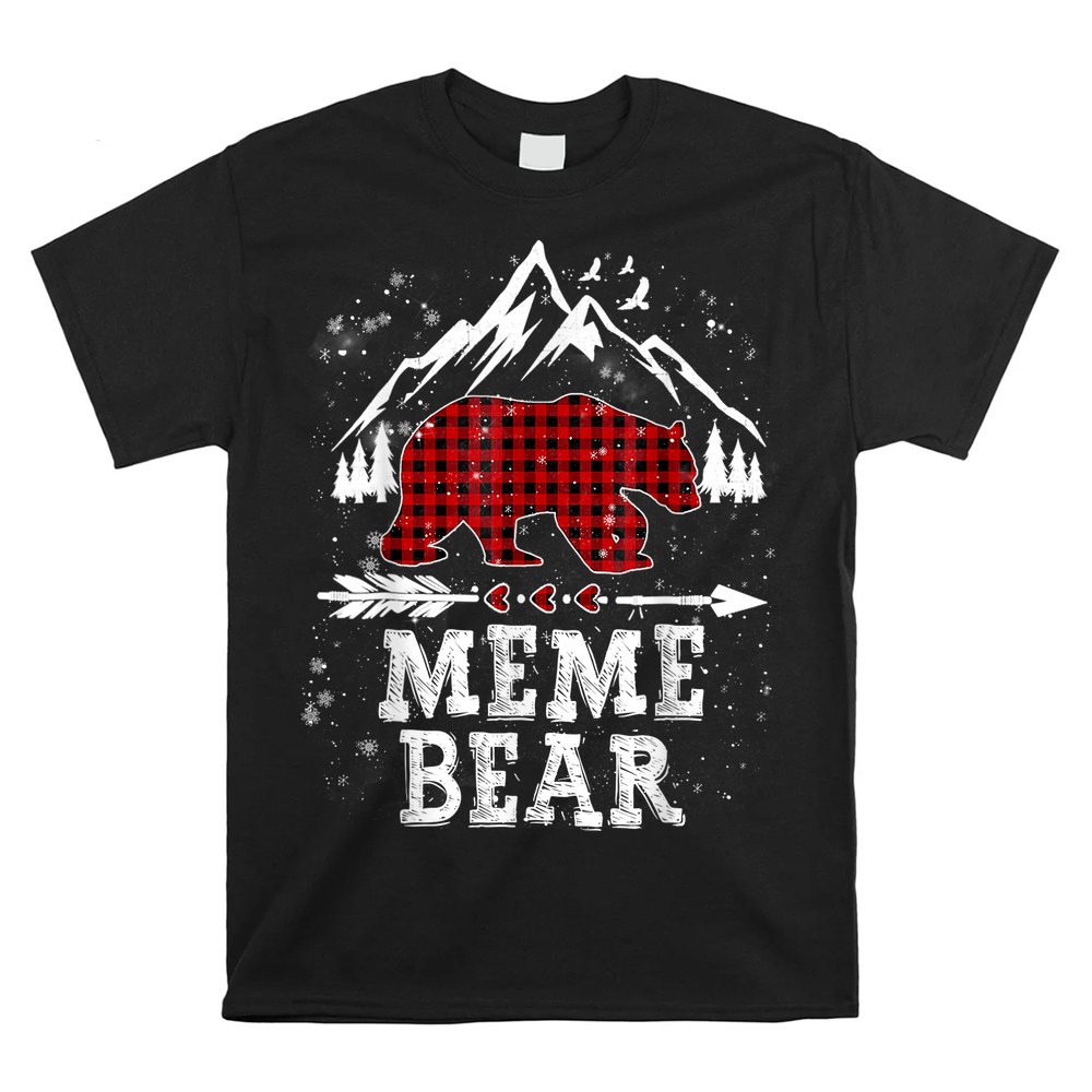 Meme Bear Shirt Christmas Pajama Red Plaid Buffalo Family Shirt Meme Bear Shirt Christmas Pajama Red Plaid Buffalo Family Shirt