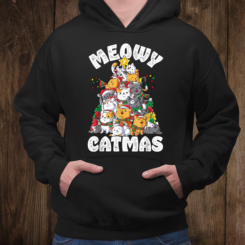 Meowy Catmas Cat Christmas Tree Christmas Shirt Meowy Catmas Cat Christmas Tree Christmas Shirt