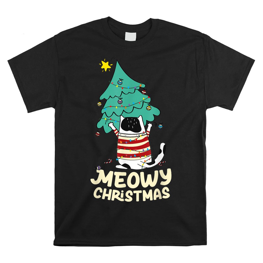 Meowy Christmas Tree Cat Catmas Shirt Meowy Christmas Tree Cat Catmas Shirt