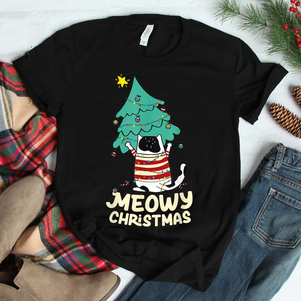 Meowy Christmas Tree Cat Lover Catmas Xmas Shirt Meowy Christmas Tree Cat Lover Catmas Xmas Shirt