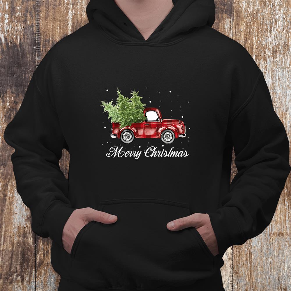 Merry Christmas Buffalo Truck Tree Red Plaid Shirt Merry Christmas Buffalo Truck Tree Red Plaid Shirt