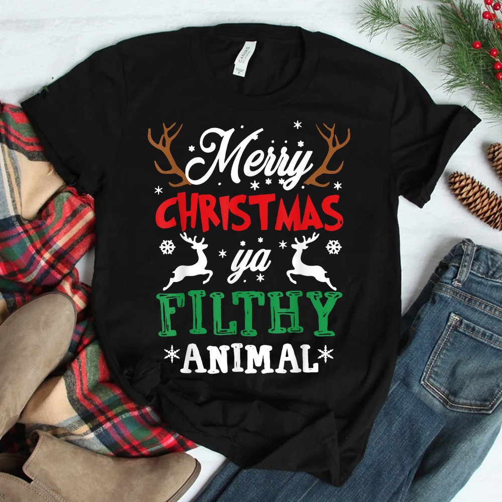 Merry Christmas Filthy Ya Xmas Pajama Shirt Merry Christmas Filthy Ya Xmas Pajama Shirt