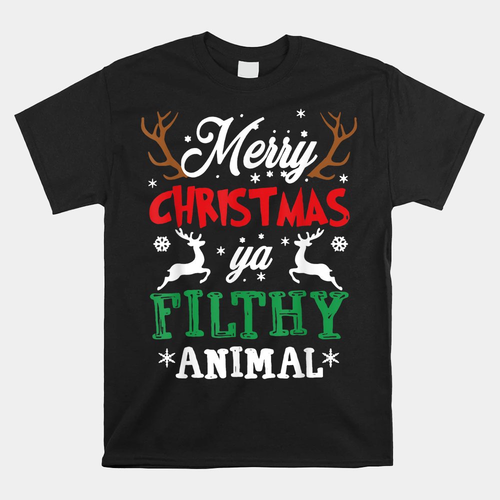 Merry Christmas Filthy Ya Xmas Pajama Shirt Merry Christmas Filthy Ya Xmas Pajama Shirt