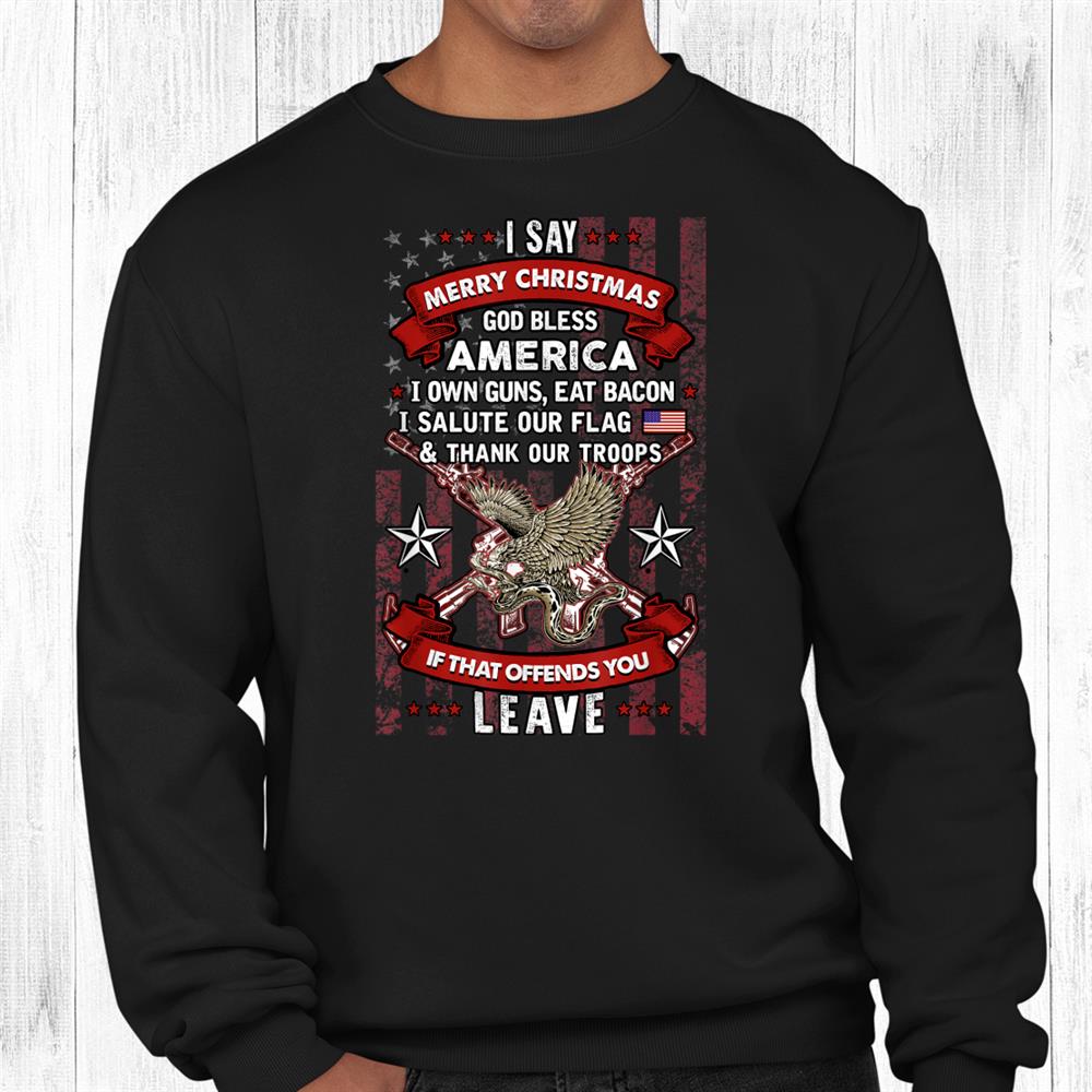 Merry Christmas God Bless American Shirt Merry Christmas God Bless American Shirt