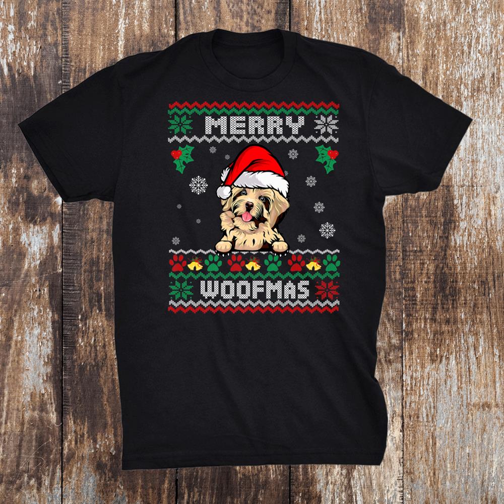 Merry Christmas Woofmas Havanese Dog Funny Ugly Xmas Shirt Merry Christmas Woofmas Havanese Dog Funny Ugly Xmas Shirt