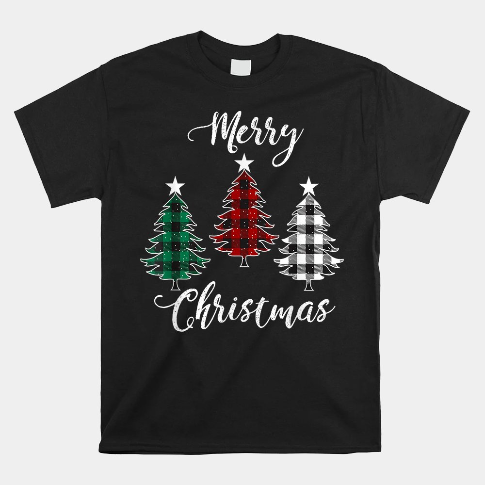 Merry Christmas Yll With Buffalo Plaid Trees Pine Shirt Merry Christmas Yll With Buffalo Plaid Trees Pine Shirt
