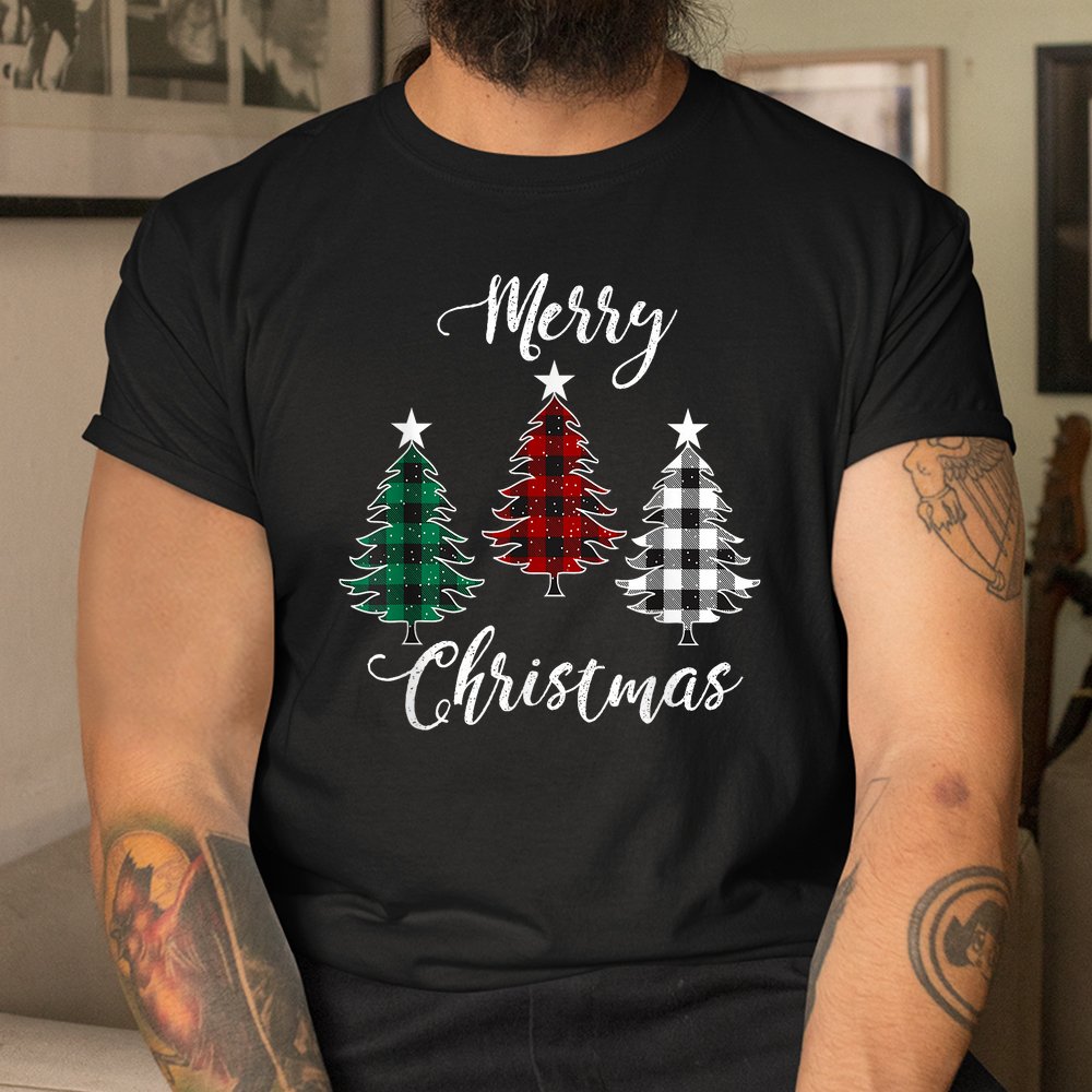 Merry Christmas Yll With Buffalo Plaid Trees Pine Shirt Merry Christmas Yll With Buffalo Plaid Trees Pine Shirt