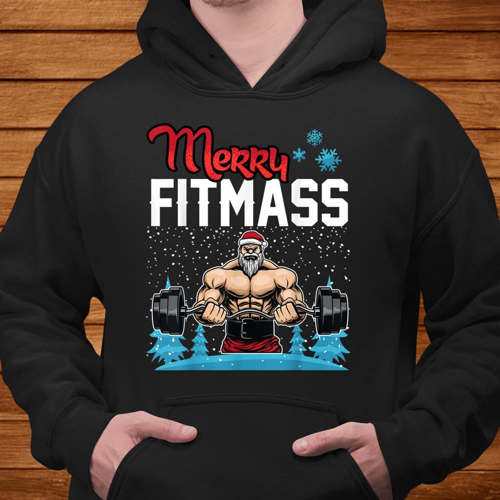 Merry Fitmas Funny Weightlifting Gym Christmas Holiday Shirt Merry Fitmas Funny Weightlifting Gym Christmas Holiday Shirt