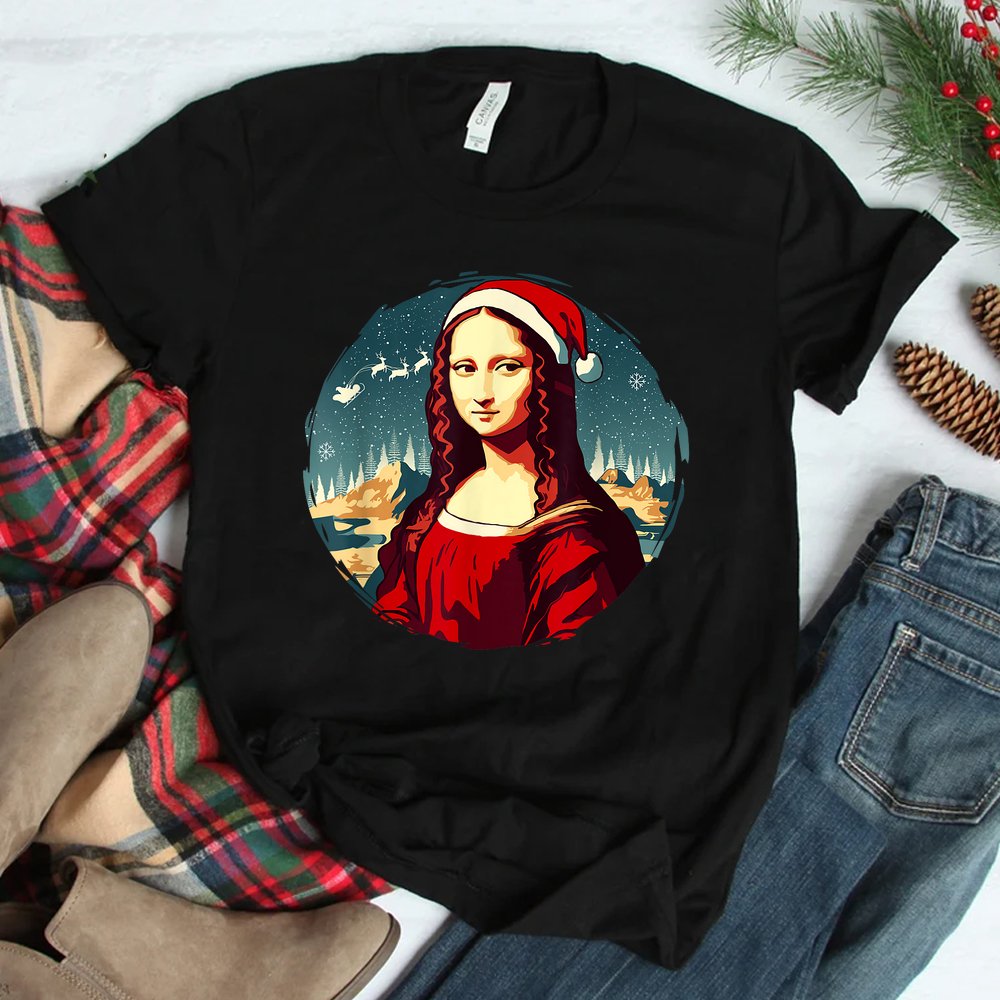 Mona Lisa Funny Christmas Art Shirt Mona Lisa Funny Christmas Art Shirt