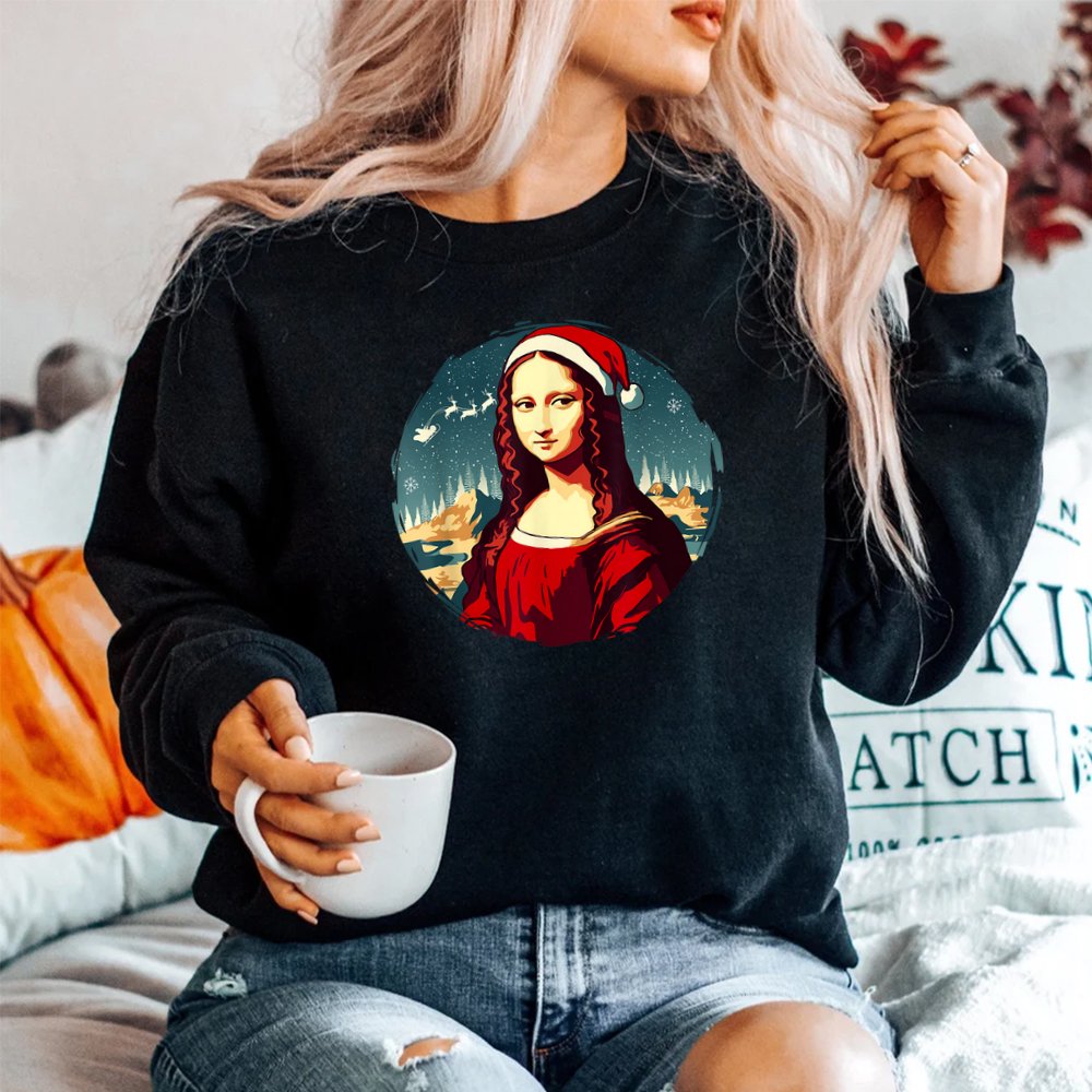 Mona Lisa Funny Christmas Art Shirt Mona Lisa Funny Christmas Art Shirt