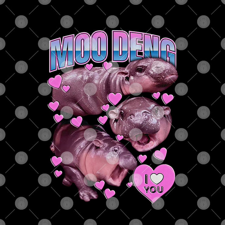 Moo Deng I Love You Cute Baby Hippo Shirt Moo Deng I Love You Cute Baby Hippo Shirt