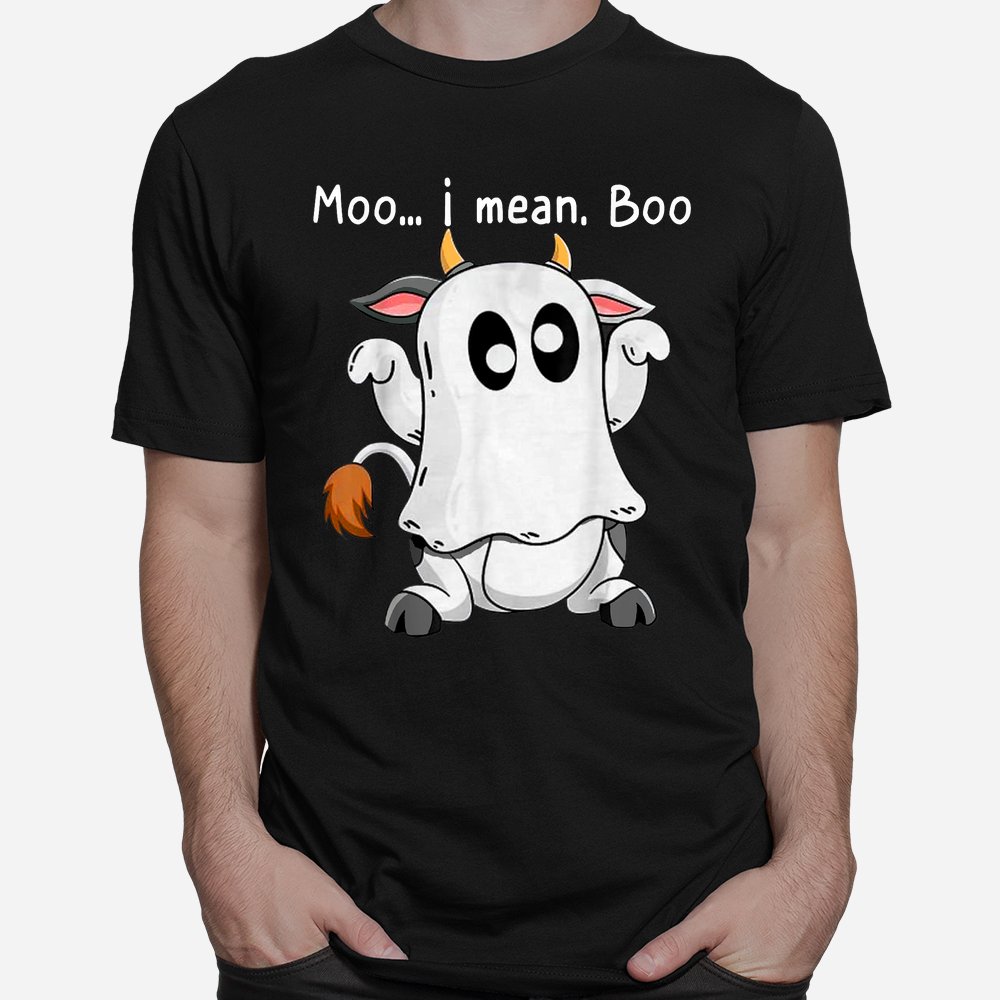 Moo I Mean Boo Ghost Cow Ghost Cow Halloween Shirt 10 moo i mean boo ghost cow ghost cow halloween shirt 1 1
