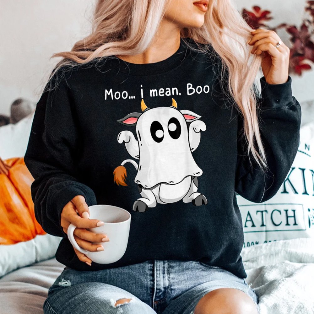 Moo I Mean Boo Ghost Cow Ghost Cow Halloween Shirt Moo I Mean Boo Ghost Cow Ghost Cow Halloween Shirt