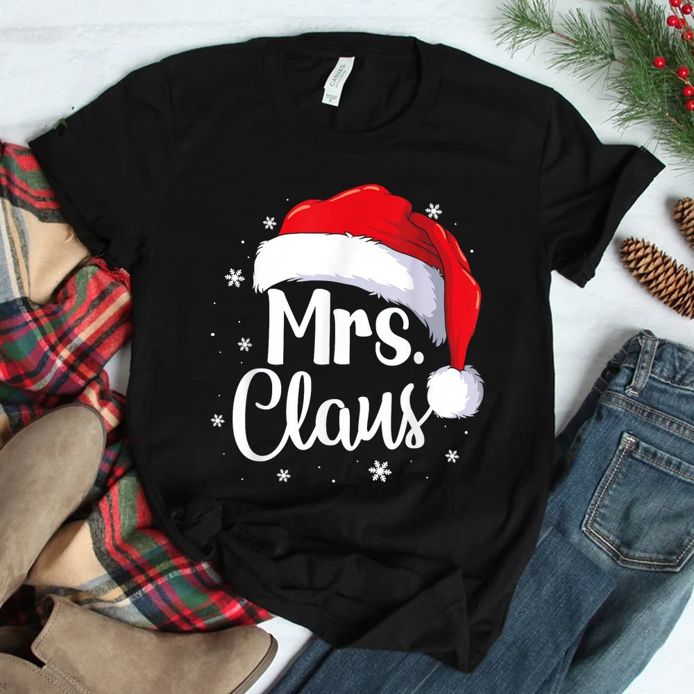 Mrs. Claus Christmas Couples Matching His And Her Pajama Shirt Mrs. Claus Christmas Couples Matching His And Her Pajama Shirt
