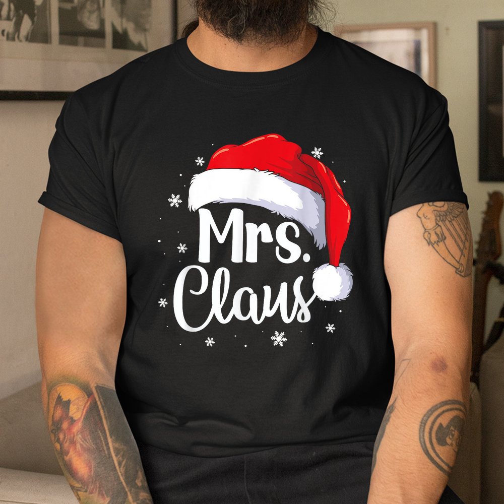 Mrs. Claus Christmas Couples Matching His And Her Pajama Shirt Mrs. Claus Christmas Couples Matching His And Her Pajama Shirt