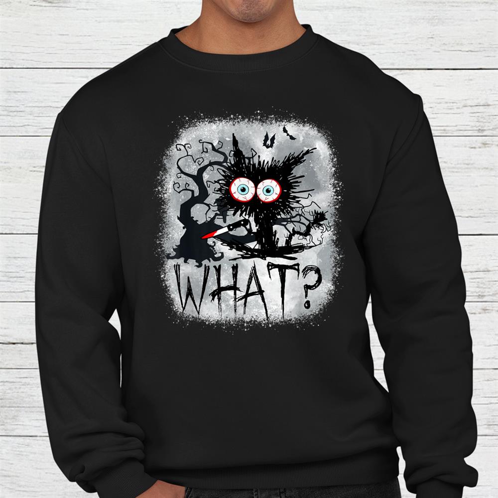 Murderous Black Cat Knife Halloween Bleach Shirt Murderous Black Cat Knife Halloween Bleach Shirt