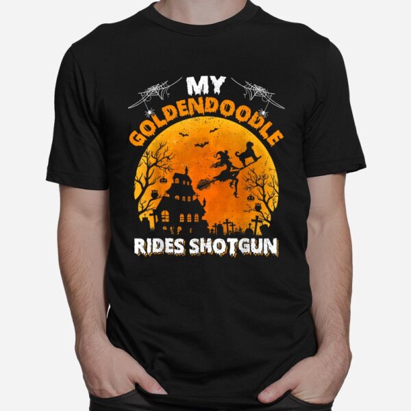 My Goldendoodle Rides Shotgun Goldendoodle Dog Halloween Shirt 6 my goldendoodle rides shotgun goldendoodle dog halloween shirt 1 1