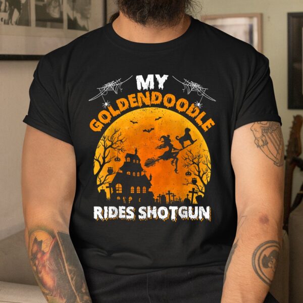 My Goldendoodle Rides Shotgun Goldendoodle Dog Halloween Shirt 8 My Goldendoodle Rides Shotgun Goldendoodle Dog Halloween Shirt
