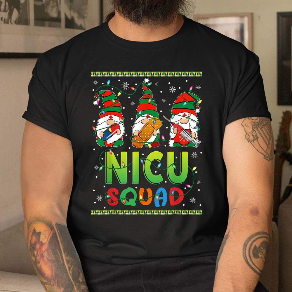 Nicu Nurse Squad Three Gnomes Christmas Shirt Nicu Nurse Squad Three Gnomes Christmas Shirt