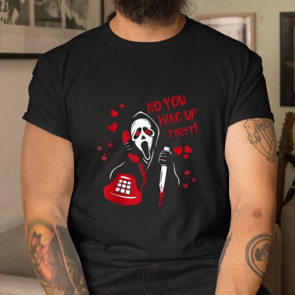 no you hang up ghost horror valentines day or halloween shirt 3