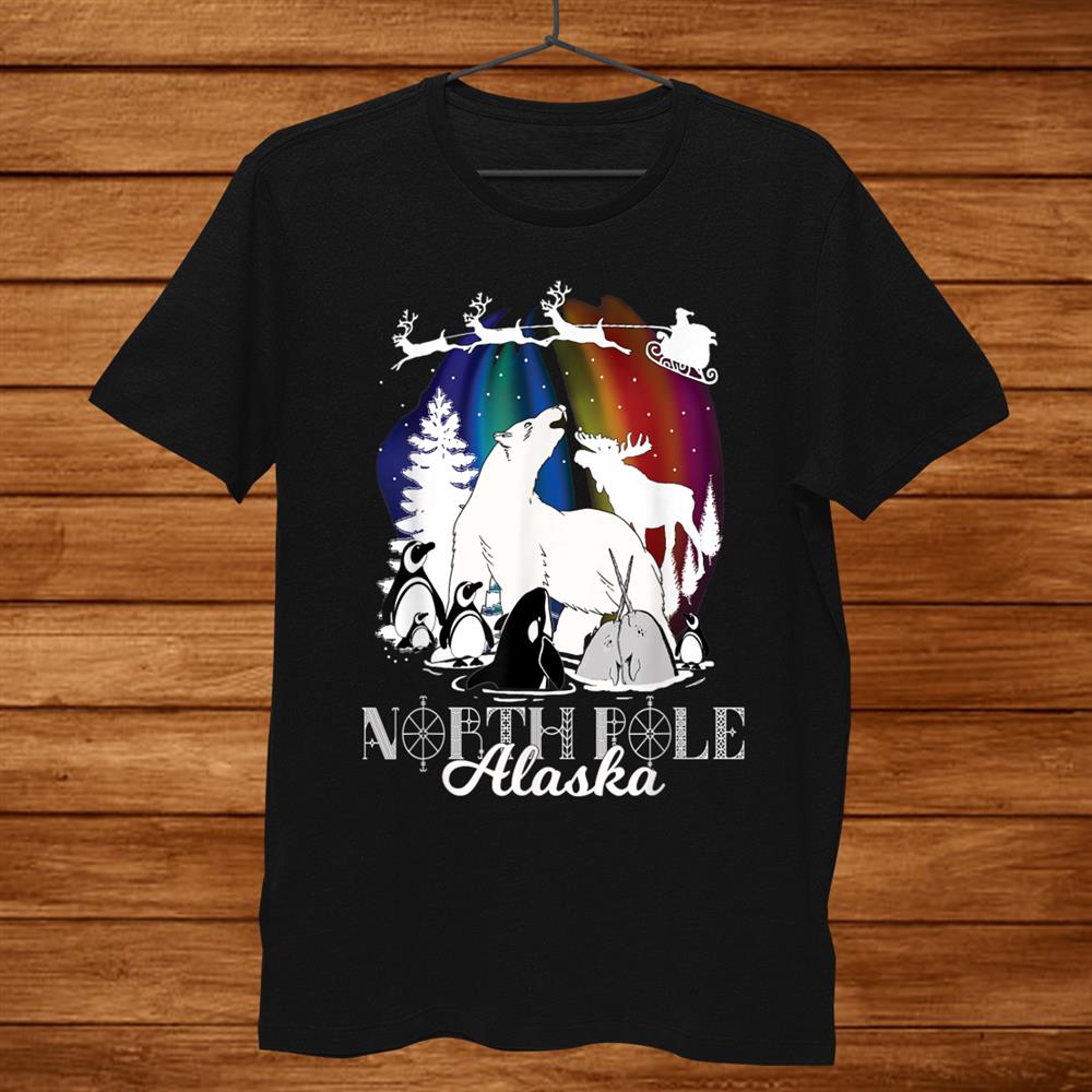 North Pole Alaska Aurora Borealis Christmas Town Wildlife Men North Pole Alaska Aurora Borealis Christmas Town Wildlife Men