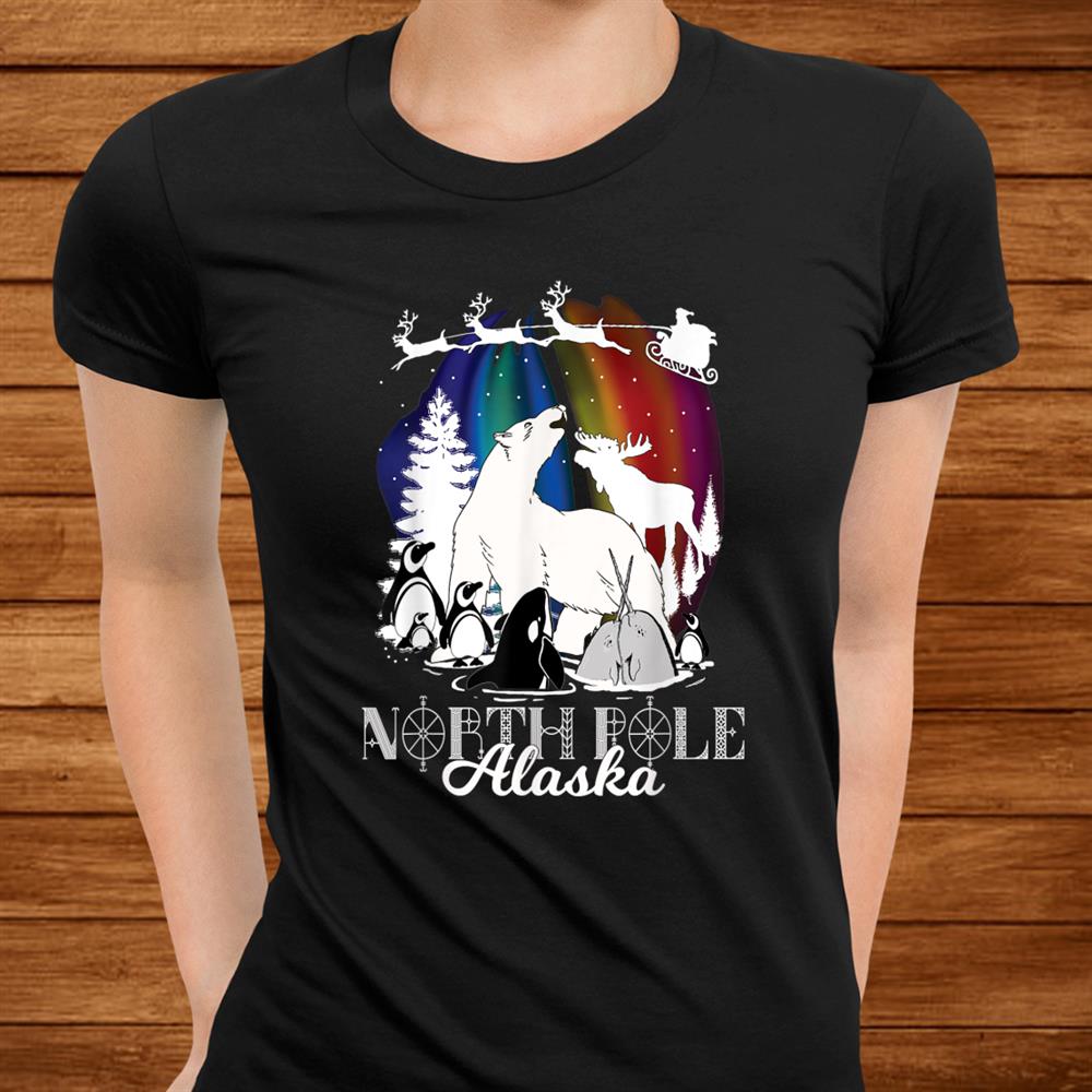 North Pole Alaska Aurora Borealis Christmas Town Wildlife Men North Pole Alaska Aurora Borealis Christmas Town Wildlife Men