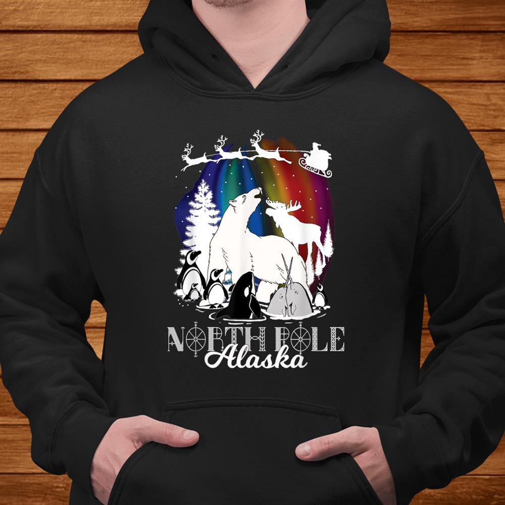 North Pole Alaska Aurora Borealis Christmas Town Wildlife Men North Pole Alaska Aurora Borealis Christmas Town Wildlife Men