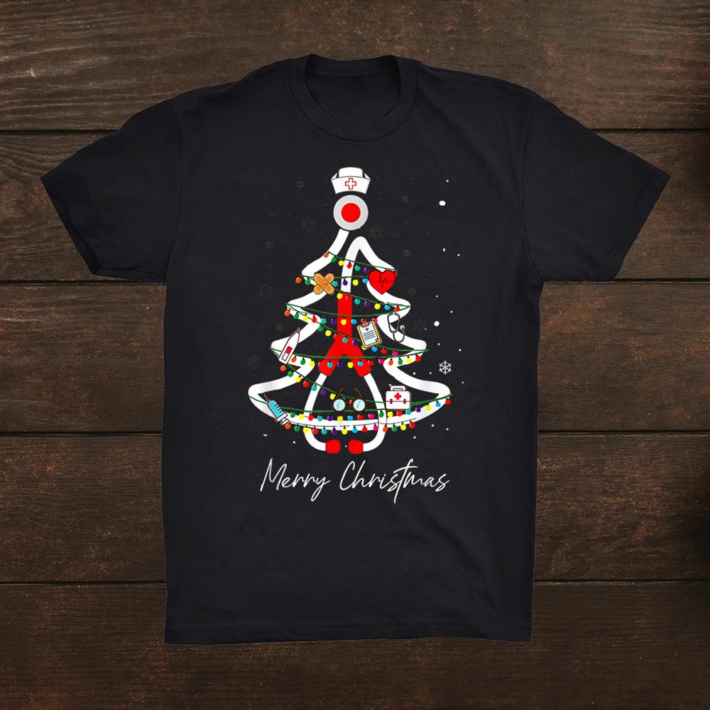 Nurse Christmas Tree Merry Christmas Shirt Nurse Christmas Tree Merry Christmas Shirt