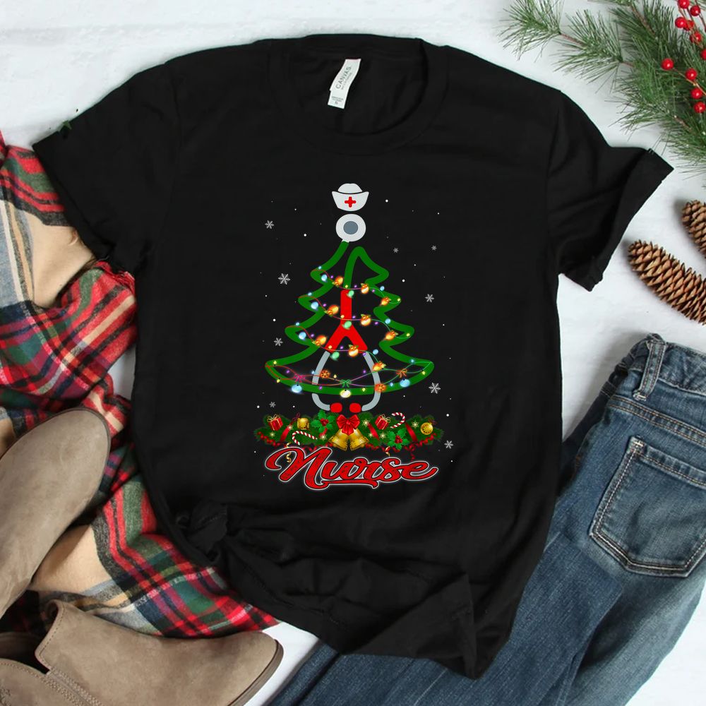 Nurse Christmas Tree Stethoscope Shirt Nurse Christmas Tree Stethoscope Shirt