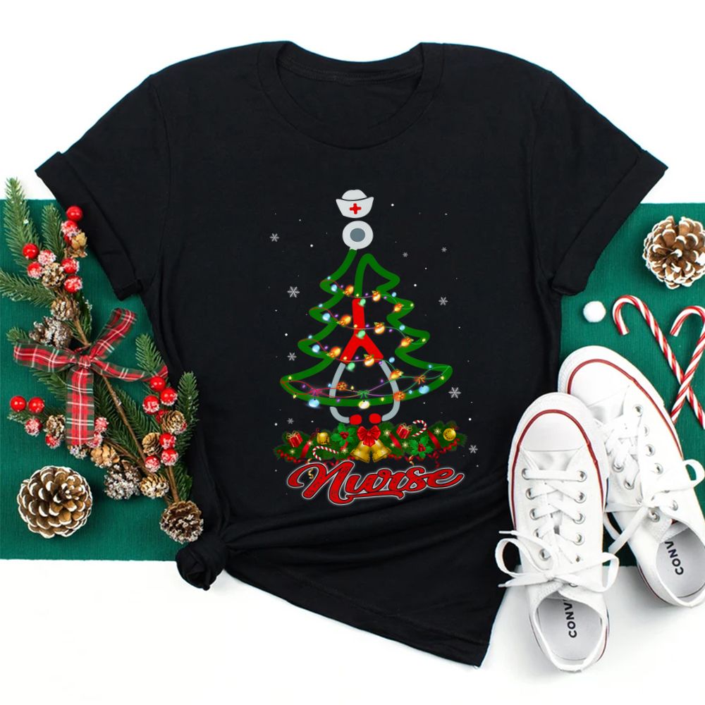 Nurse Christmas Tree Stethoscope Shirt Nurse Christmas Tree Stethoscope Shirt