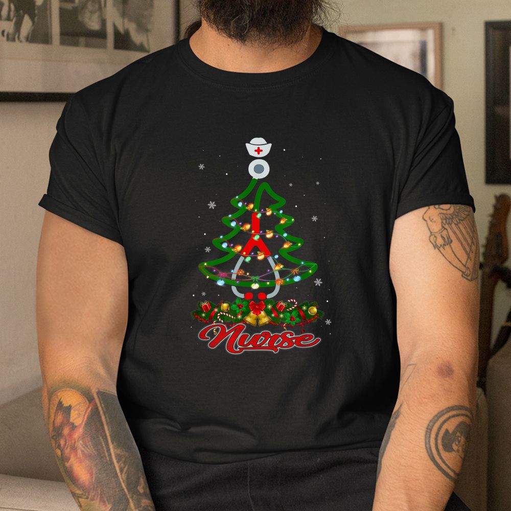 Nurse Christmas Tree Stethoscope Shirt Nurse Christmas Tree Stethoscope Shirt