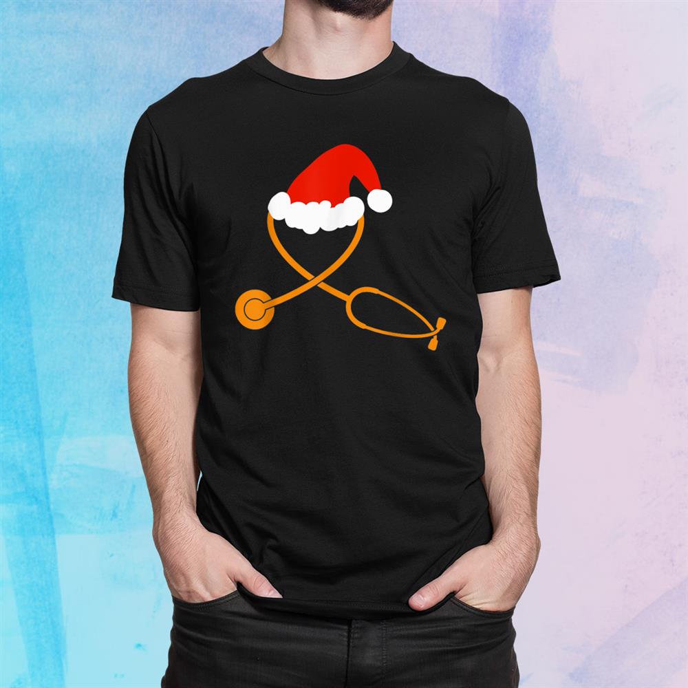 Nurse Stethoscope Medical Christmas Pajamas Santa Hat Shirt Nurse Stethoscope Medical Christmas Pajamas Santa Hat Shirt