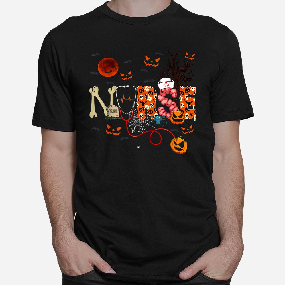 Nurse Stethoscope Nurse Pumpkin Skull Halloween Shirt Nurse Stethoscope Nurse Pumpkin Skull Halloween Shirt