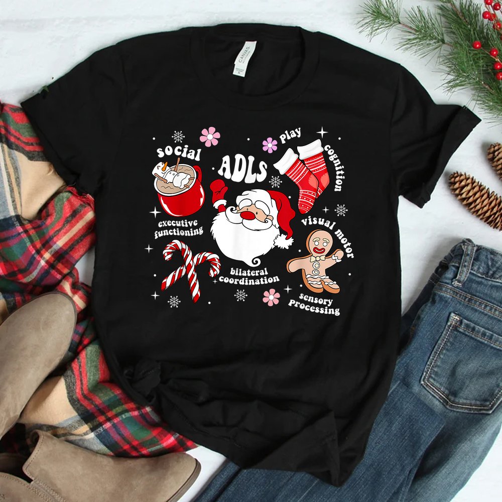 Occupational Therapy OT Christmas Santa Xmas Holiday Pajama Shirt Occupational Therapy OT Christmas Santa Xmas Holiday Pajama Shirt