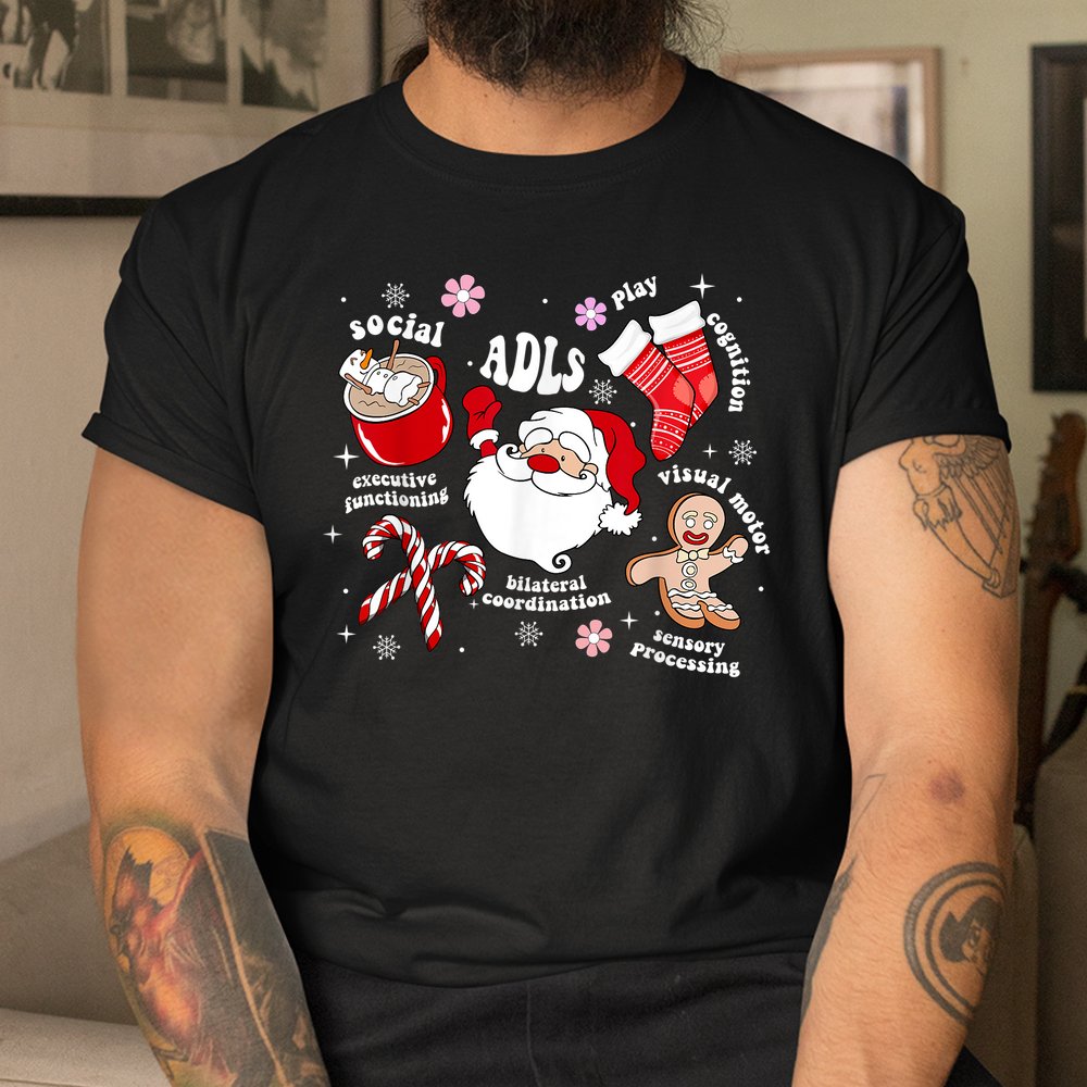 Occupational Therapy OT Christmas Santa Xmas Holiday Pajama Shirt Occupational Therapy OT Christmas Santa Xmas Holiday Pajama Shirt
