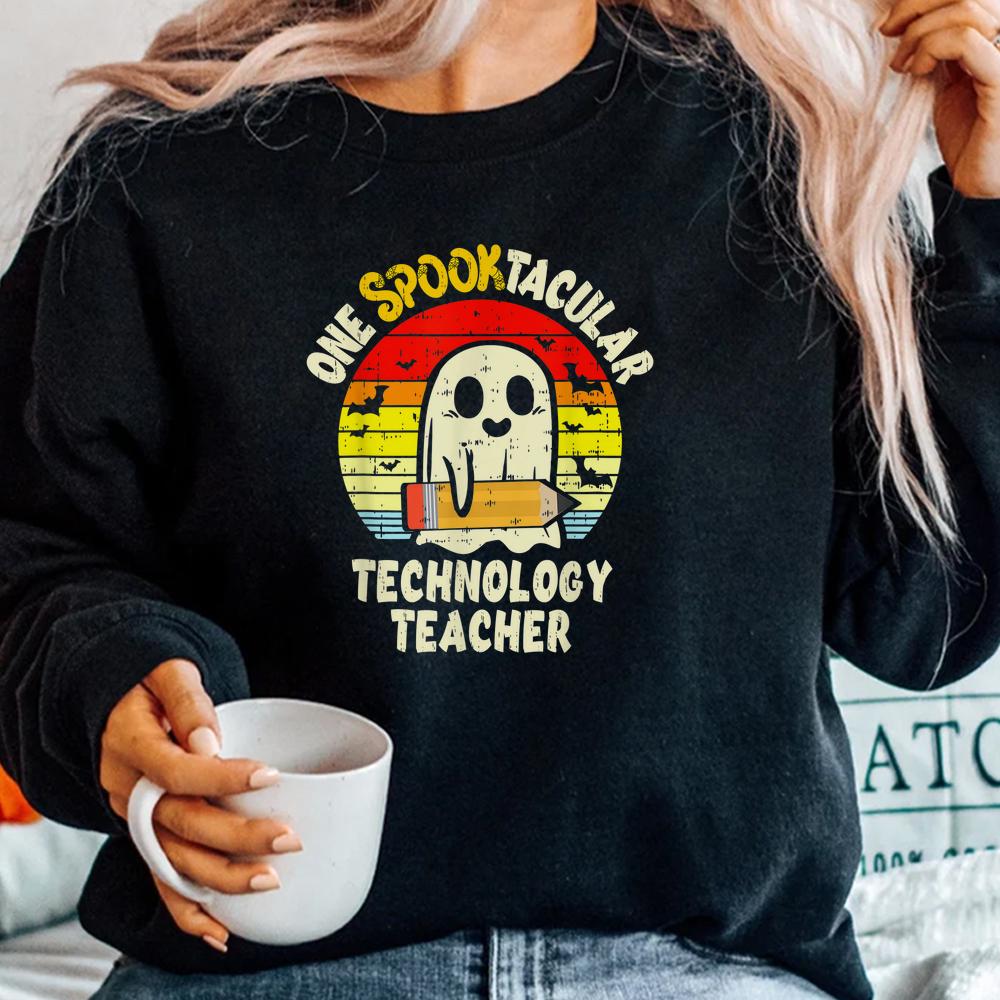 One Spooktacular Technology Teacher Halloween Ghost Teaching Shirt One Spooktacular Technology Teacher Halloween Ghost Teaching Shirt