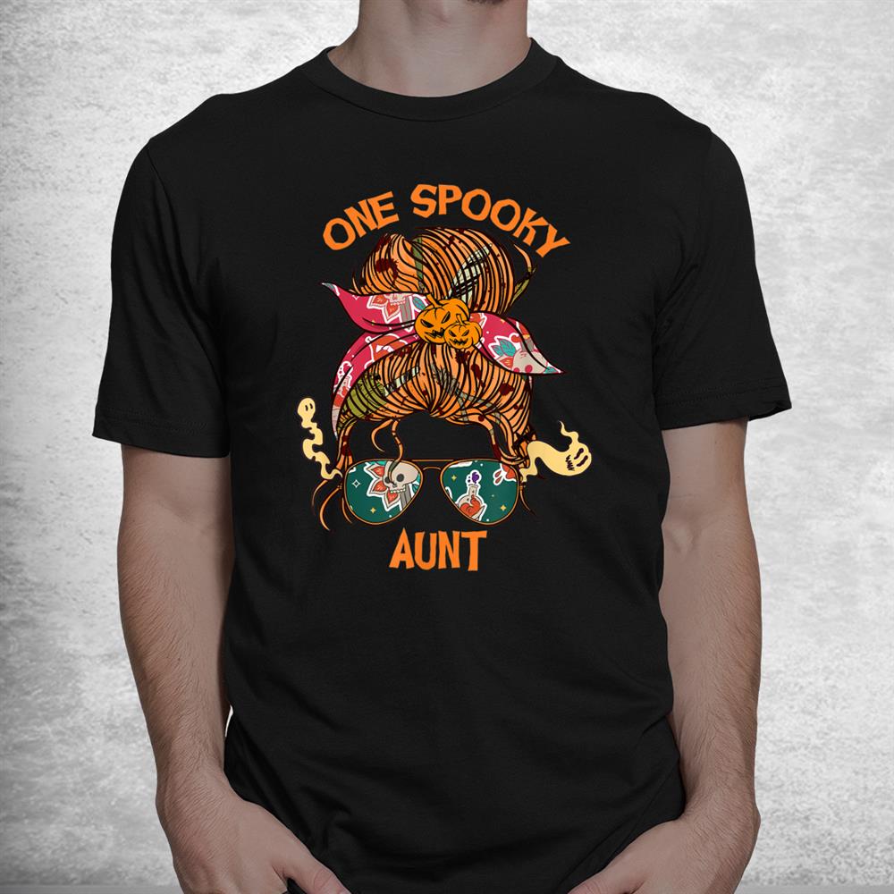 One Spooky Aunt Bandana Women Halloween Shirt One Spooky Aunt Bandana Women Halloween Shirt