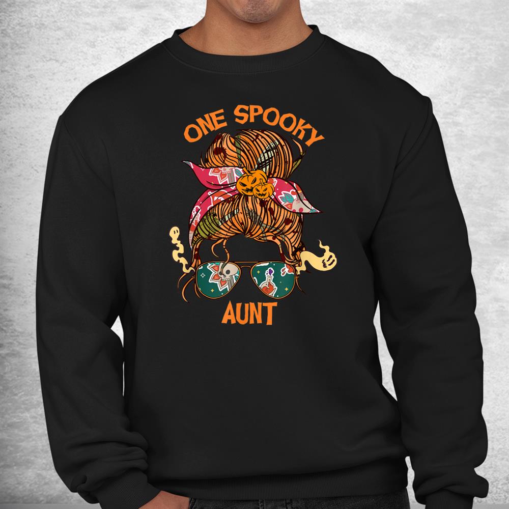 One Spooky Aunt Bandana Women Halloween Shirt One Spooky Aunt Bandana Women Halloween Shirt