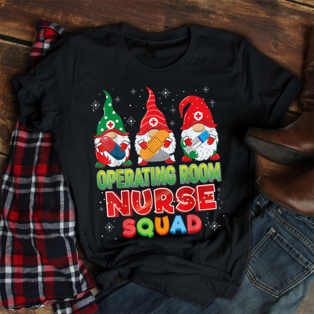 Operating Room Nurse Squad Christmas Gnomes Shirt Operating Room Nurse Squad Christmas Gnomes Shirt