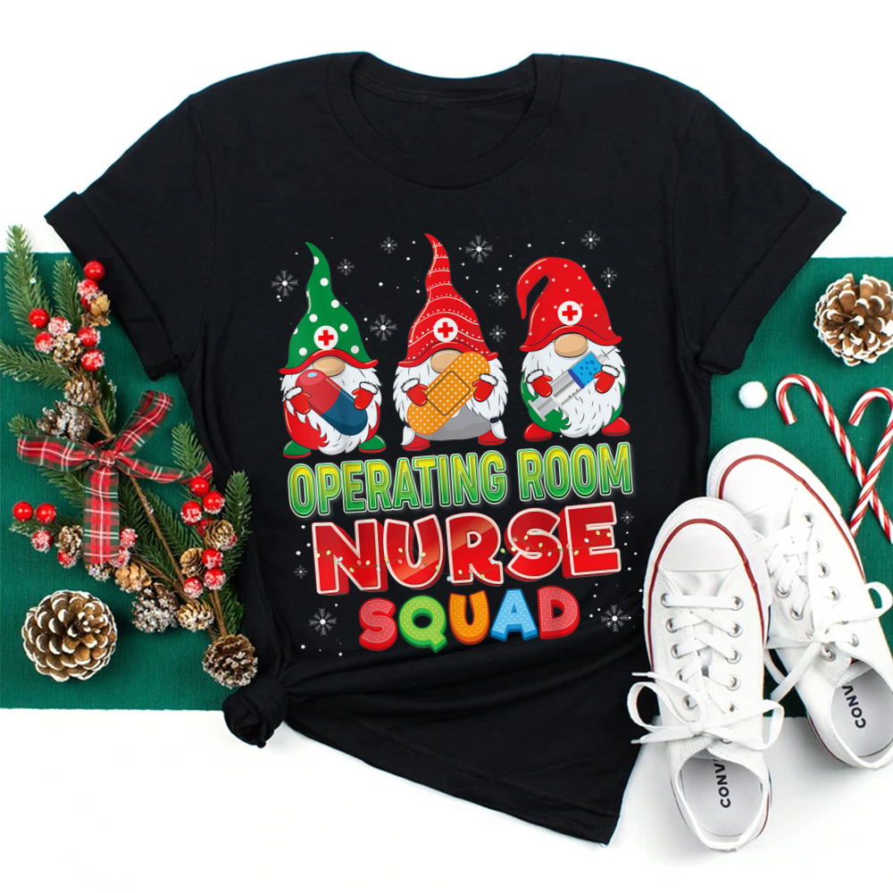 Operating Room Nurse Squad Christmas Gnomes Shirt Operating Room Nurse Squad Christmas Gnomes Shirt