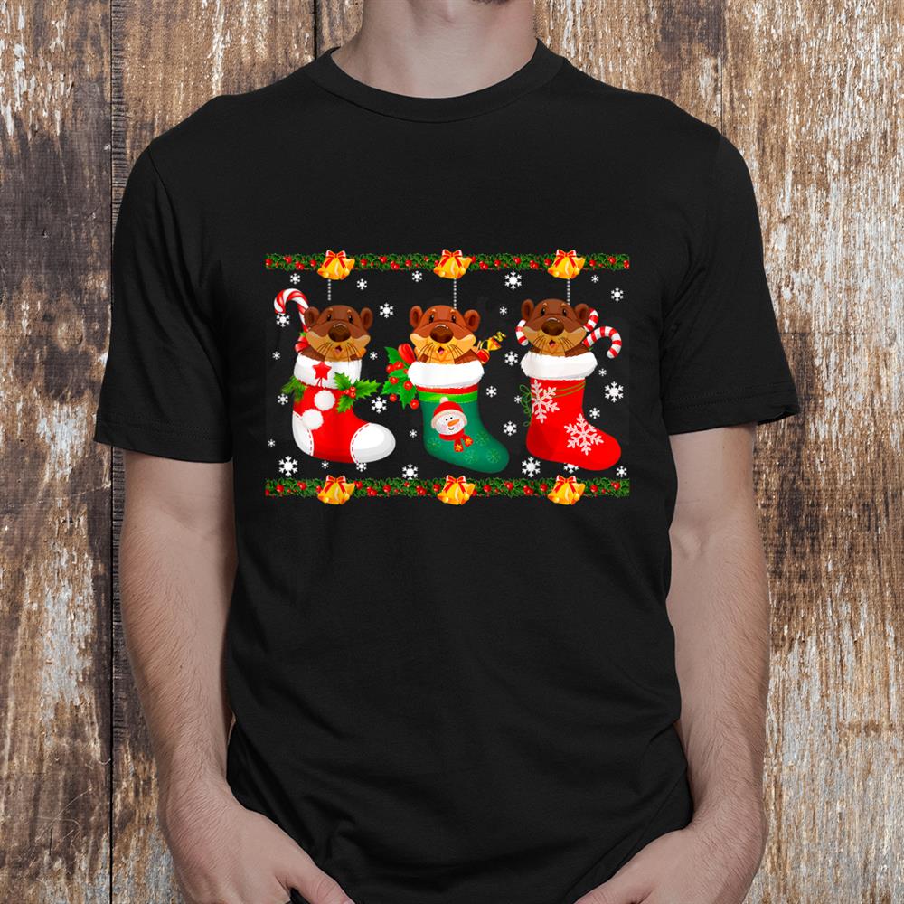Otter In Socks Xmas Christmas Shirt Otter In Socks Xmas Christmas Shirt