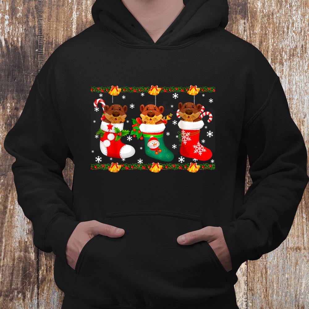 Otter In Socks Xmas Christmas Shirt Otter In Socks Xmas Christmas Shirt