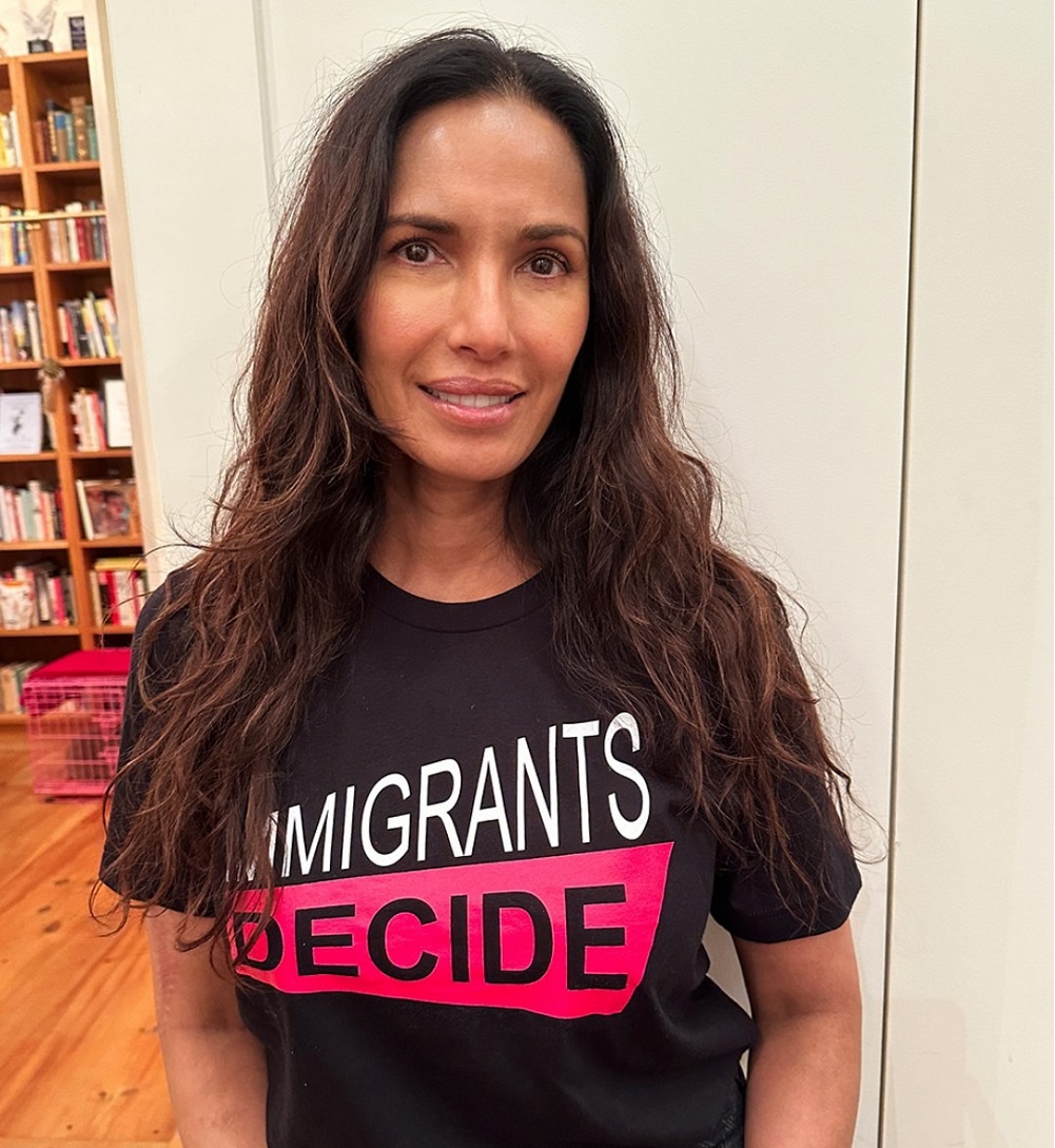 Padma Lakshmi wore Immigrants Decide Shirt