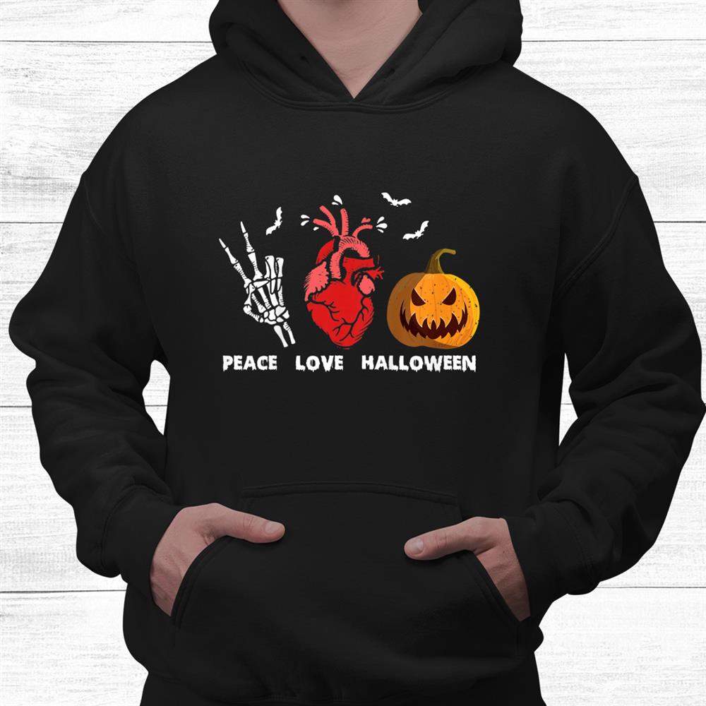 Peace Love Pumpkin Happy Halloween Party Dress Shirt Peace Love Pumpkin Happy Halloween Party Dress Shirt