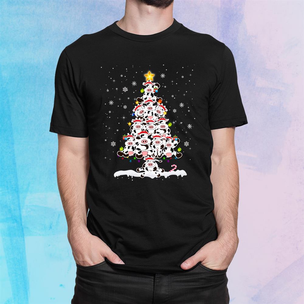 Ph Funny Cow Christmas Tree Pajama Matching Costume Shirt Ph Funny Cow Christmas Tree Pajama Matching Costume Shirt