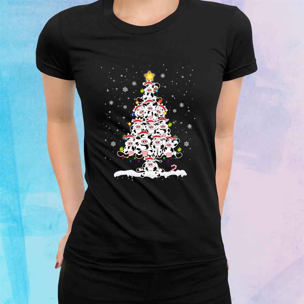 Ph Funny Cow Christmas Tree Pajama Matching Costume Shirt Ph Funny Cow Christmas Tree Pajama Matching Costume Shirt
