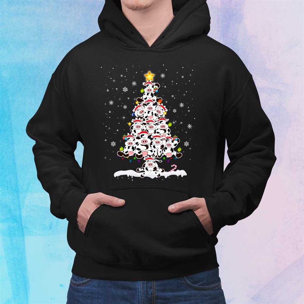 Ph Funny Cow Christmas Tree Pajama Matching Costume Shirt Ph Funny Cow Christmas Tree Pajama Matching Costume Shirt