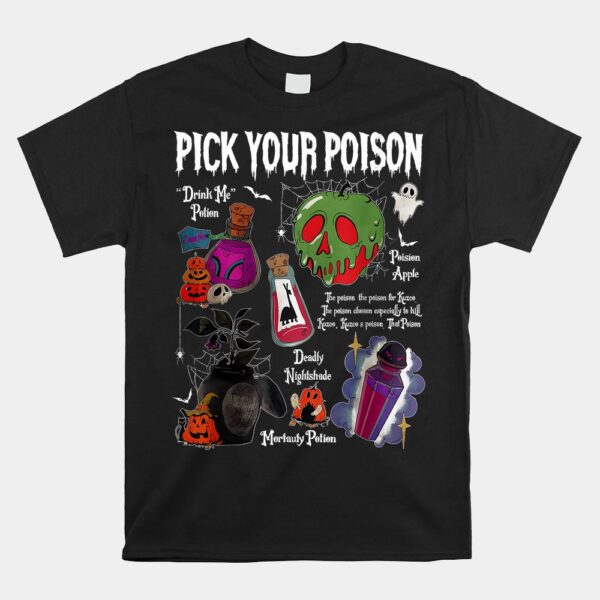 pick your poison halloween party spooky shirt 1